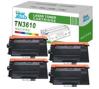 Inkjello TN3610 Toner Cartridge for Brother HL-L6210DW HL-L6410DN HL-L6415DN MFC-L6710DW MFC-L6910DN MFC-L6915DN Black (4 Pack)