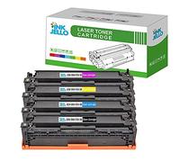 InkJello Toner Cartridge For Printer, Compatibile with HP LaserJet Pro CM1415fn CM1415fnw CP1525n CP1525nw CE320A CE321A CE322A CE323A (Black/Cyan/Yellow/Magenta, 4-Pack)