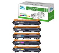 Inkjello Toner Cartridge For Printer, Compatible with Brother DCP-9015CDW DCP-9020CDW HL-3140CW HL-3150CDW HL-3170CDW MFC-9140CDN MFC-9330CDW MFC-9340CDW TN241/TN242/TN245/TN246(BK, C, M, Y, 5-Pack)