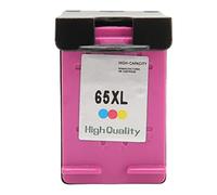 Inkjet Cartridge, Large Yield Replacement Stable Inking Safe Chip Print Cartridge for 3755 for 2655 for 100 H 65XLC Colorful
