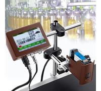 Inkjet Coding Machine, Commercial Small Printer for Batch Code Date Number Logo, Automatic 12.7mm/25.4mm Industrial Inkjet Printer