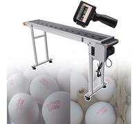 Inkjet Coding Machine with Conveyor Table - Quick-Drying Batch Coding Printer for Eggs, Ceramics, Glass Bottles - Text Barcode Qr Codes