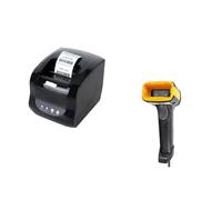 Inkless 3" Barcode Label Printer, 80mm Bluetooth & USB Thermal Printer for POS Receipts, Wireless & Wired Printing on Shipping Labels, Price Tags from Windows, Phone, Mobile Devices