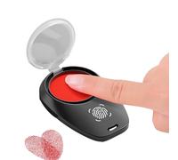 Inkless Fingerprint Pad, Fingerprint Ink, Small, Quick-Drying Fingerprint Ink Pad, Red Ink Pad with Lanyard, Ink Pad for Identifying Notary Security ID