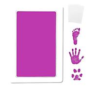 Inkless Large Clean Touch Ink Pad Kit for Baby Footprint, Handprint & Pet Paw Print - No Ink Mess, Clear Print, Smudge Resistant, Long Lasting, Baby Safe, Includes 2 Cardstock(Clean-Touch - Black)