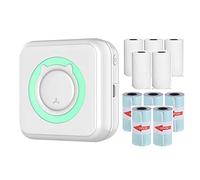 Inkless Notes Printer Mini C15 Pocket Thermal Printer, Pocket Printer For Memo, Diy, Photo And More, Bluetooth Wireless Smart Printer for Android Or Ios App (Green)