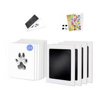 Inkless Paw Print Kit for Dogs & Cats, No-Mess Stamp Pad with 4 Decorative Frames, Customizable Pet Keepsake Set for Puppy & Kitten Memories