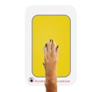 Inkless Paw Print Stamp Pad - Pink Medium Cardboard Tray, Inkless Hand and Footprint Kit, Safe Hand and Foot Ink Pad, Colorful Imprint Card Pawprint Ornament Kit, Zero Contact Memorial | Family