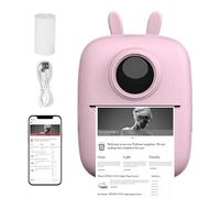 Inkless Printer Mini - 1000mAh Inkless Mini Label Printers,Portable Small Wireless Printer with 1 Roll of Paper, Sticker Maker Machine for Photos
