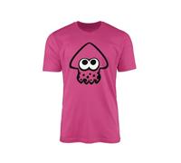 Inkling Squid T-Shirt Top Tee - Unisex Fun Kids Childs Adults Teens Multiple Colours Friend Group Team Play Switch Game Gamer Geek Nerd Inspired Gift Present (Medium, Pink)