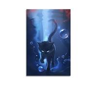 INKLOT Art Warrior Cat Poster Decorative Painting Canvas Wall Posters And Art Picture Print Modern Family Bedroom Decor Posters 08x12inch(20x30cm)