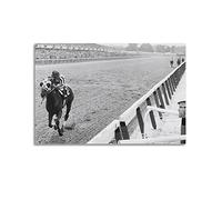 INKLOT Race Horse Secretariat Wins at Belmont Poster Poster Decorative Painting Canvas Wall Posters And Art Picture Print Modern Family Bedroom Decor Posters 08x12inch(20x30cm)