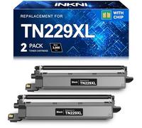 InkNI Compatible Toner Cartridges Replacement for Brother TN229XL Black TN229 TN229XLBK TN-229XL Toner High Yield Work for MFC-L3780CDW MFC-L3720CDW HL-L3280CDW HL-L3220CDW HL-L3300CDW Printer, 2 Pack
