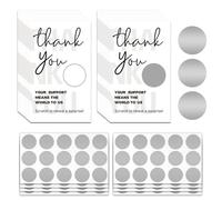 INKNOTE 120 Pcs Blank Gift Certificate Thank You Scratch Off Cards Custom Scratch Off Tickets DIY Coupon Cards for Small Business Spa Beauty Makeup Hair Salon Restaurant and Various Party Activities