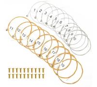 INKNOTE Lyre Harp A Sets of 19 Replacement Metal Strings with 20 Pcs Gold Brass Hollow Rivets