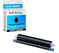 InknToner UK Compatible KX-FA67 Black Thermal Transfer Roll (KX-FA67X)