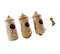 Inkoby 3PCS Bird House Wooden Exterior Bird Swinging Bird Nest Sparrow Bird House