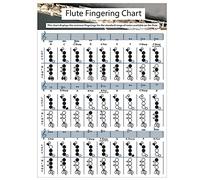 Inkoby Flute Fingering Chart Flute Chord Chart Paper Flute Chords Poster,for Flute Beginner(L)