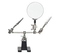 Inkoby Helping Hands Magnifier with Dual Adjustable Alligator Clips in 2.5X Magnifying Glass Soldering Station for Crafting