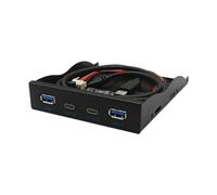 Inkoby USB3.2 GEN2 Type-C Floppy Drive Position 10Gbps Panel 3.5-Inch HUB 19PIN to C Port Reversible Plug-in