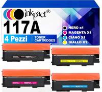 INKPACT 117A W2070A Toner Cartridge with Chip Compatible Replacement for 117A Color Laser 150nw MFP 179fnw 178nw 150a 178nwg 179fwg 179 178 150 W2070A W2071A W2072A W2073A Printer (MULTICOLOR)