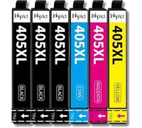 INKPACT 405XL Compatible Ink Cartridges Pack of 6 for Epson Workforce Pro WF-3820 WF-3825 WF-4820 WF-4825 WF-4830 WF-7830 WF-7835 WF-7840 (3pcs Black, 1pcs of each colour)
