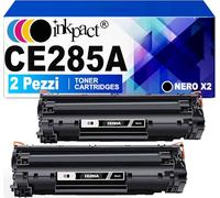 INKPACT CE285A 85A Compatible Toner Cartridges for HP CE285A 85A for HP LaserJet Pro P1102W P1102 P1005 P1100 P1006 M1132 M1212nf M1136 M1130 M1217nfw, Canon LBP3010 LBP6000 (2 Black)