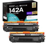 iNKPAD 142A Toner Cartridge Multipack with Chip Compatible for HP W1420A W1420X 142A 142X Toner Replacement for HP LaserJet M110w M110 LaserJet MFP M140w M140 M139w M139 (2-Black, with Chip)