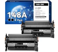 iNKPAD 148A Toner Cartridge Black (2 Pack) Compatible with HP 148A 148X W1480A W1480X High Yeild Toner Cartridges for HP Laserjet Pro MFP 4101fdn 4101fdw 4001dw 4001dn 4001n Printer