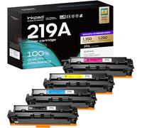 iNKPAD 219A 219X MFP 3302FDWG Toner with Chip: 4-Pack Kompatible Ersatz für HP 219A 219X W2190A for Color Laserjet Pro MFP 3302SDWG 3302FDNG 3302FDW 3302SDW 3302FDN 3202DN Schwarz Cylinder an Magenta