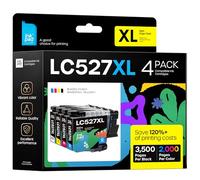 iNKPAD LC527XL LC527 Ink Cartridges Replacement for LC-527 LC527XL LC527VAL Ink LC-527BK/LC-527C/LC-527M/LC-527Y Compatible with Brother MFC-J4350DW MFC-J4550DW Printer (4 Pack)