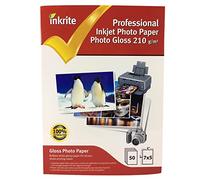 Inkrite 7 x 5 mm 210 GSM PhotoPlus Professional Paper - Photo Gloss (Pack of 50 Sheets), PPIPG2107550,White