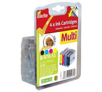 KMP Ink B76V Multipack Replaces Brother LC970VALBP (Alternative to B13V)