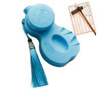 Inks Holder with Lid - PP 12x4x2.8cm, Inks Well with Tassels, Calligraphys Dye Cartridge Storage Tray | Leakproof Dye Dish Pool Withs Screw Lid and Tassels for Writing Drawing and Art Projects