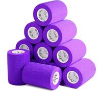 Inksafe Purple Self Adherent Cohesive Bandages 7.5cm x 4.5m Box of 12 - Uses Include Vet Wrap, Tape for Human Wrist and Ankle Sprains and Sports Injuries