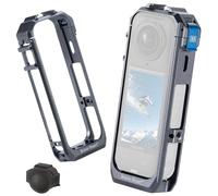 Inksoon Metal Protective Case for Insta360 x5 Insta 360 X5, Aluminum Frame Utility Cage with Multifunction Construction, Gray (Iron Gray)