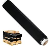 Inkspire 6 Pack Stretch Shrink Wrap Roll 400mm x 250m - Black Pallet Wrap, Tear-Resistant, Waterproof Protective Plastic Cling Film Packaging Roll for Storage Boxes, Shipping & Moving House Essentials