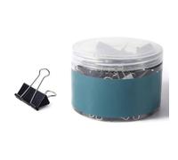 Inkspire Binder Clips, 100 Pcs Assorted Sizes 15-19-25-32-41-51 mm, Metal Foldback & Bulldog Clips Clamps for Home, Calendars, Office and Stationary Supplies (Black)