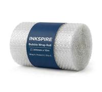 Inkspire Bubble Wrap Roll 300mm x 10m - Lightweight & Durable Air Bubbles Protective Packaging Essential for Moving House, Parcel Shipping, Storage Boxes & Fragile Item Packing
