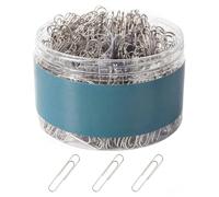 Inkspire Paper Clips, 400 Pcs Assorted Size 33mm Medium & 50mm Large, Durable Paperclips for Workplace, Office, Home, School, Personal Use and Office Supplies (Silver)