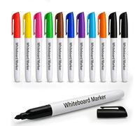 Inkspire Whiteboard Markers - 12 Assorted Colors, 3mm Fine Tip Whiteboard Pens, Low Odor Quick Dry Ink, Easy Wipe, Bullet Point White Board Pens for School Office Home Classroom