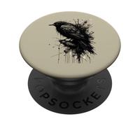 Inkstorm Crow Silence Before the Caw PopSockets Adhesive PopGrip