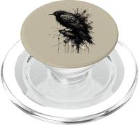 Inkstorm Crow Silence Before the Caw PopSockets PopGrip for MagSafe