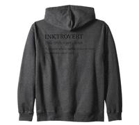 INKTROVERT Noun A Tattoed Person Who’d Rather Draw On Skin Zip Hoodie