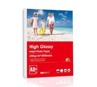 Inkuway 60sheets A3 Plus A3+ 240Gsm - High Glossy Premium Inkjet Photo Paper 13x19” for Photo Print DIY Inkjet Printers.