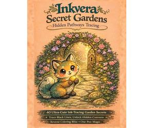 Inkvera: Secret Gardens - Hidden Pathways Tracing: 40 Cute Ink Tracing Coloring Book for Adults | Reverse Coloring Pages with Secret Garden Animals & ... (Inkvera: Wildlife & Wilderness)
