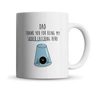 Inky Penguin - Dad, Spider Catching Hero - Funny Father's Gift Mug, Ceramic, 11fl. oz.