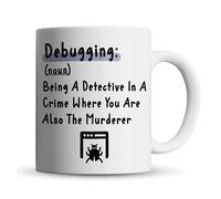 Inky Penguin - Debugging, Funny Definition - Programmer, Coder, Developer Gift Mug, Ceramic, 11fl. oz.
