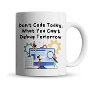 Inky Penguin - Don't Code Today, Can't Debug Tomorrow - Funny Coder, IT Computer Gift Mug, Ceramic, 11fl. oz.