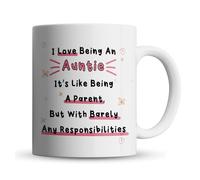 Inky Penguin - Love Being Auntie - Cute Mug, Aunty Gift from Niece, Nephew, Ceramic, 11fl. oz.